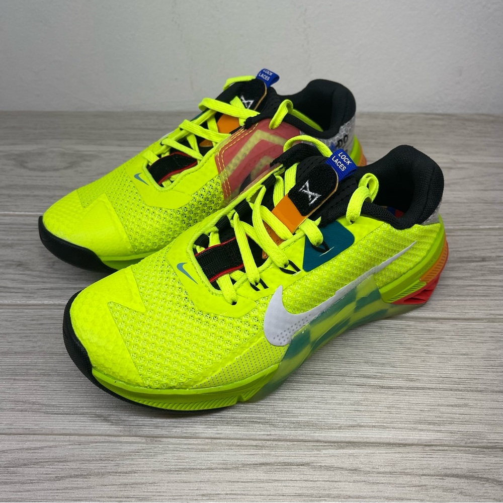 Nike Metcon 7 AMP Volt/White-Black-Bright Spruce Men's DH3382-703 Size 3.5